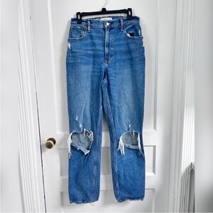 Abercrombie & Fitch The '90s Straight Ultra High Rise Curve Love Jeans